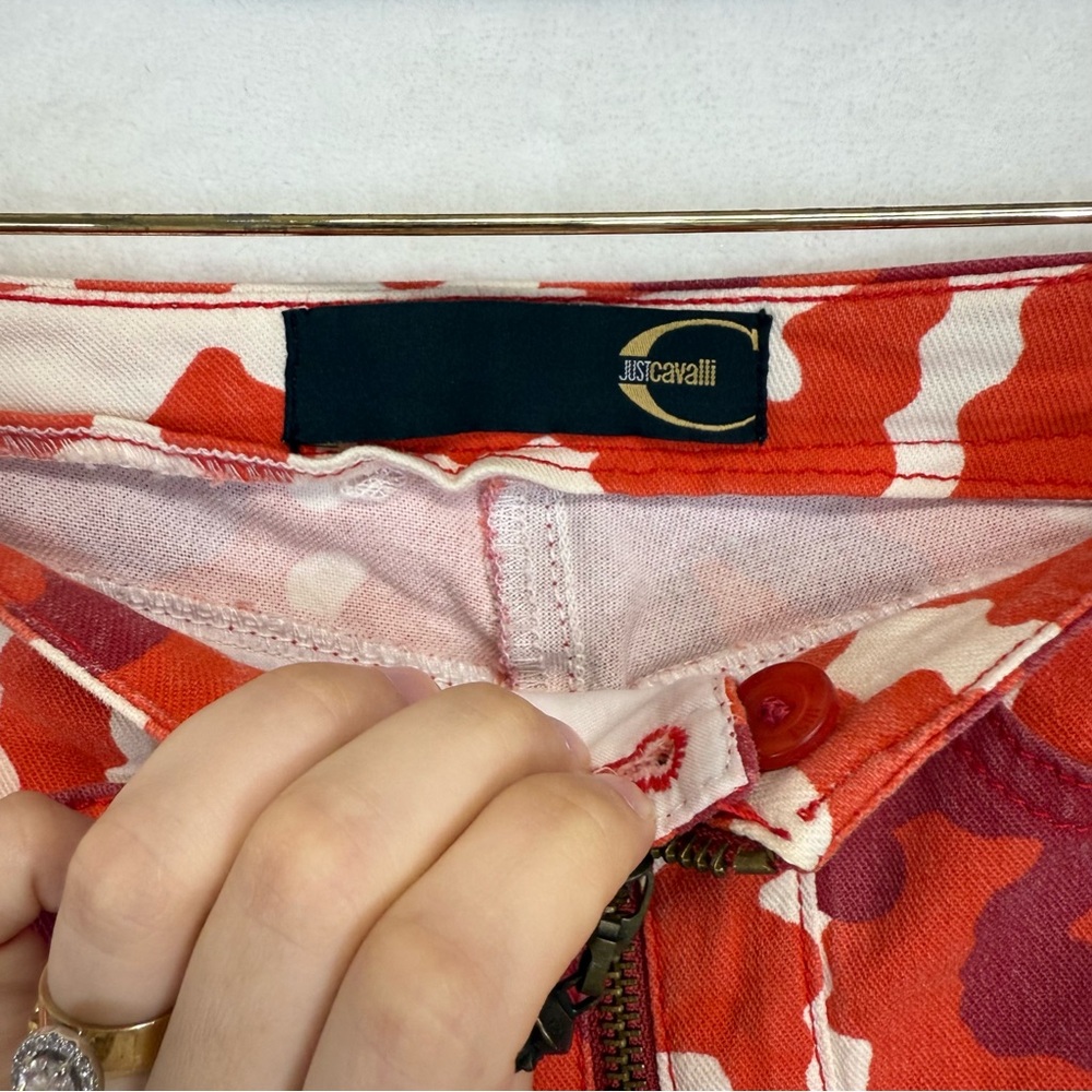 Roberto Cavalli Vibrant Red and White Skinny Jeans - Picture 7 of 16